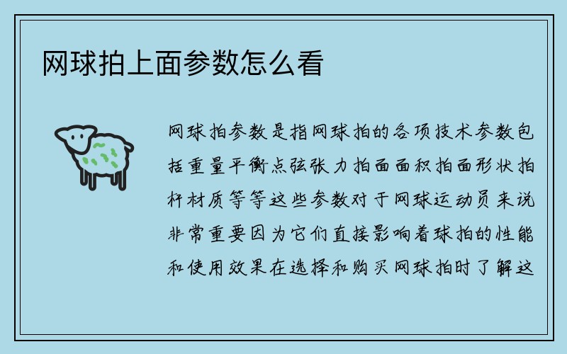 网球拍上面参数怎么看