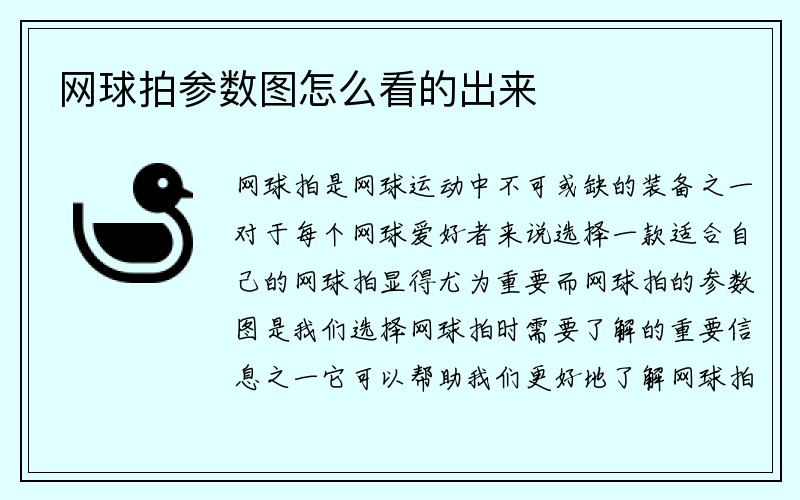 网球拍参数图怎么看的出来